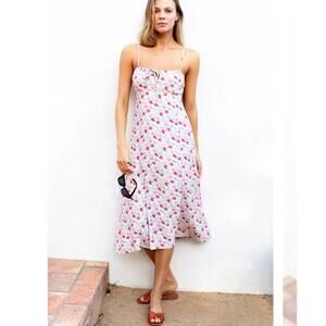 Emerson Fry‎ Amy Sundress Viscose Floral Tulip Print Midi Small